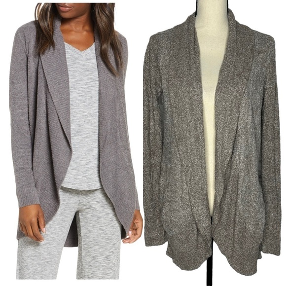 Barefoot Dreams Cozy Chic Lite Knit Style 452 Open Front Cardigan - Picture 2 of 14